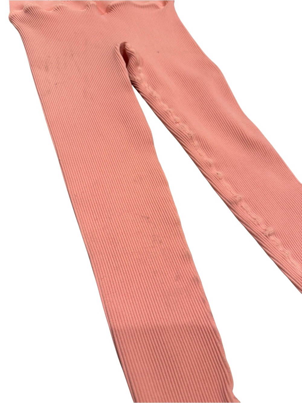 NUX Pink Coral Ribbed Leggings in Size Large - Picture 6 of 12